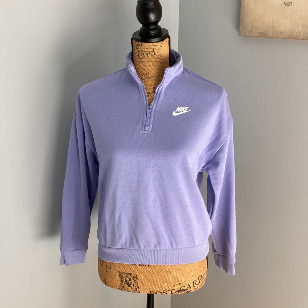 Nike Women's Lavender Quarter-Zip Sweatshirt Girls SIze XL